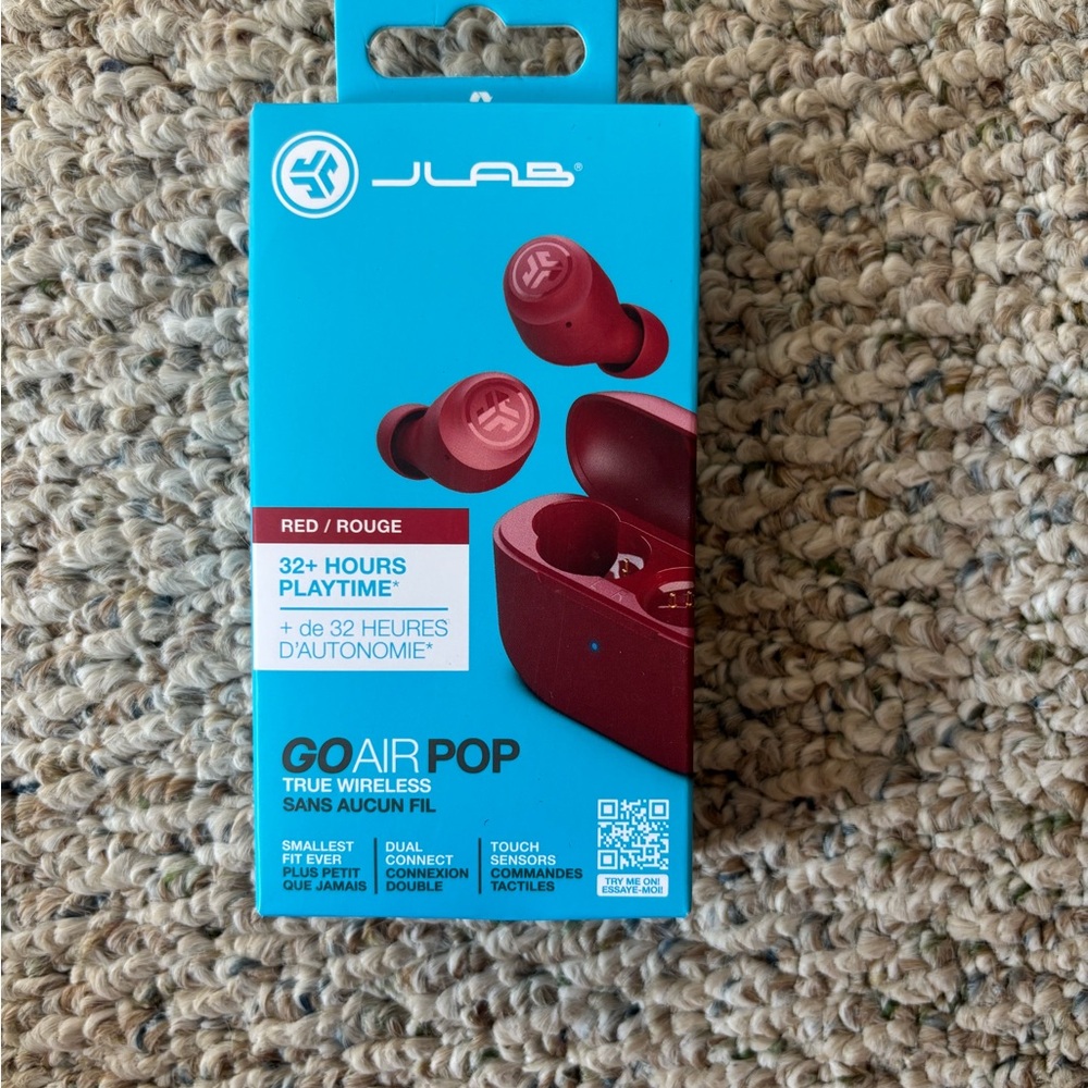 JLab Go Air Pop True Wireless Earbuds - Red